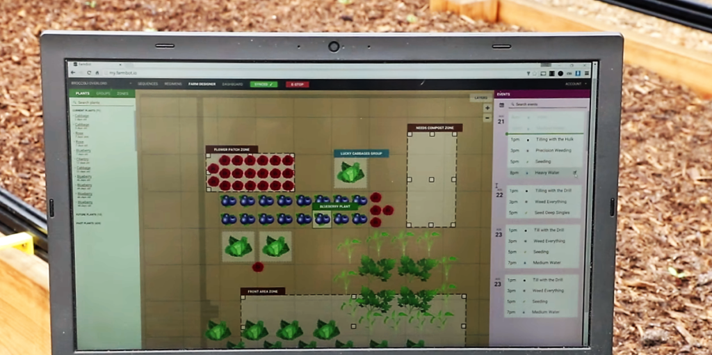 Interface FarmBot - Planete Robots