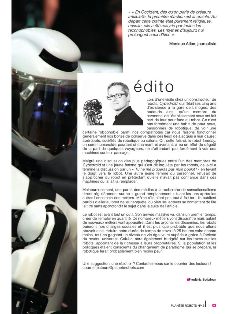 Edito Planete Robots 43 - technologies