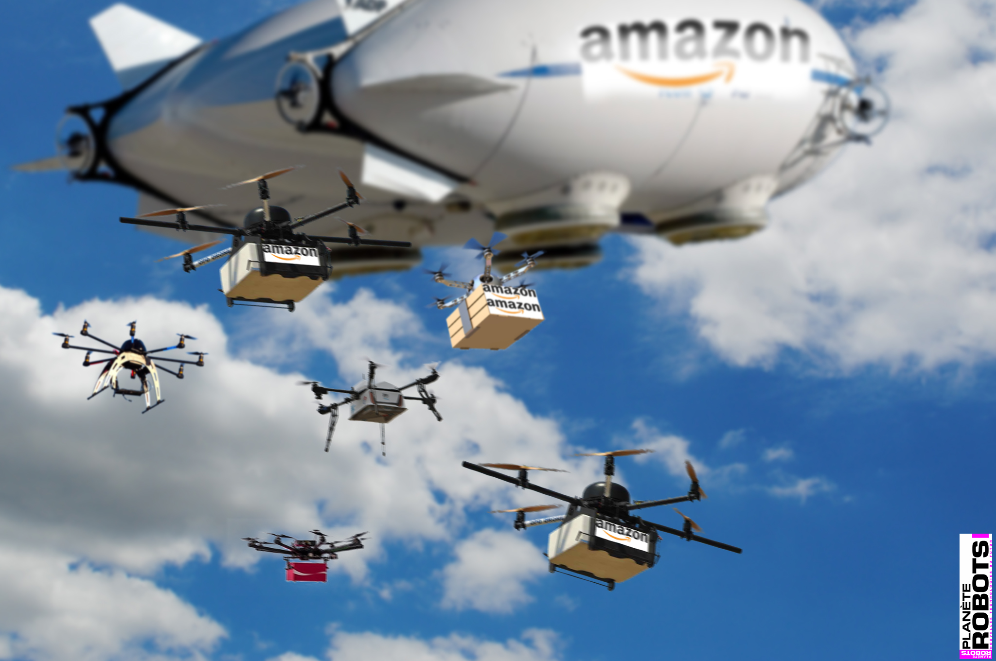 Des entrepôts volants pour Amazon