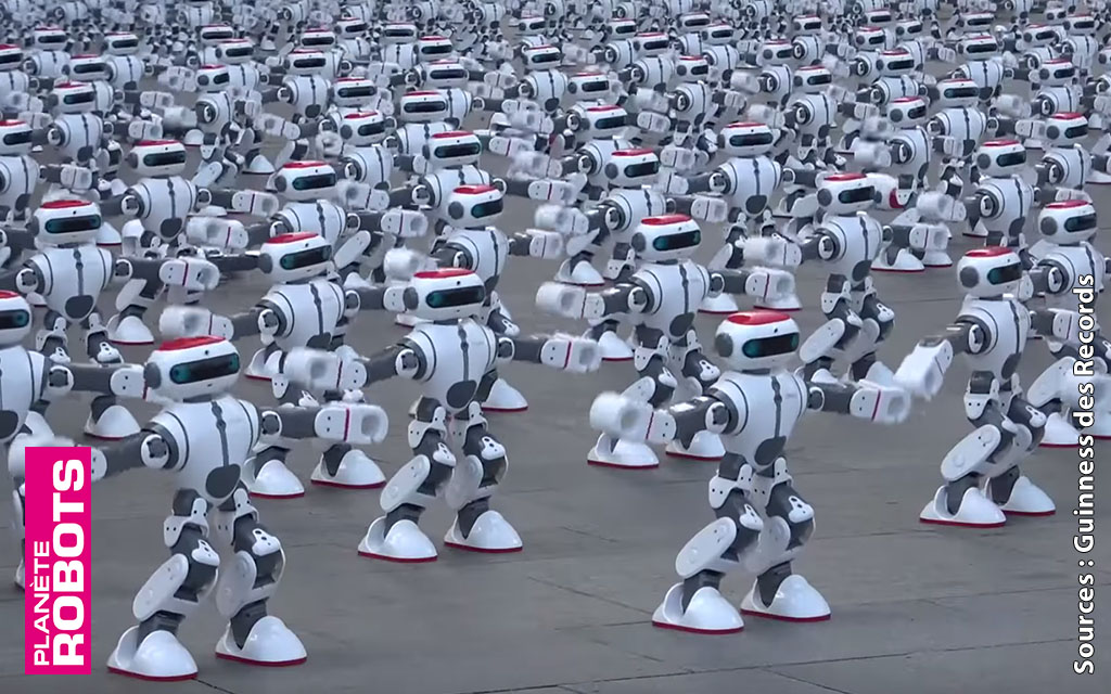 Dobi et ses 1068 clones remportent le record mondial de la danse robotique simultanée.