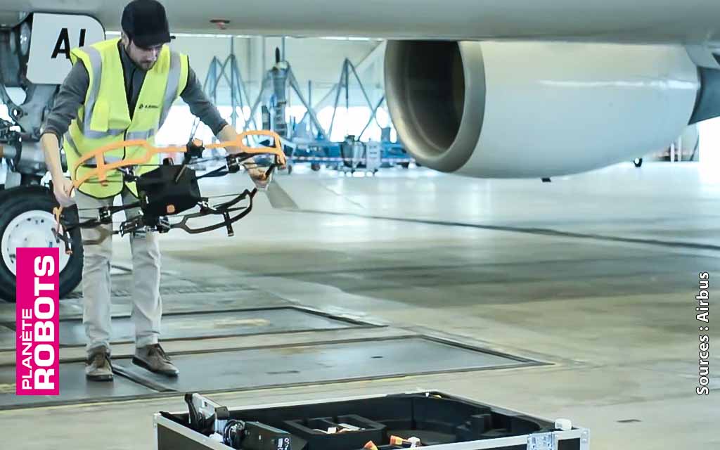 Des drones au service de l’inspection des avions de ligne