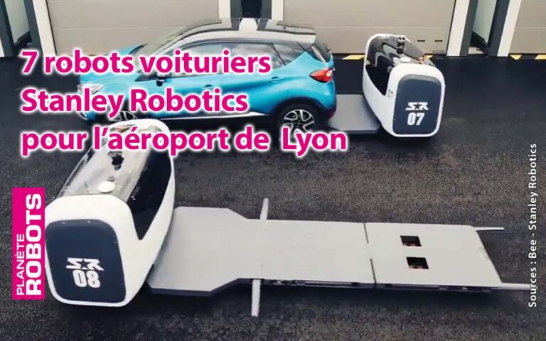 Les robots voituriers de Stanley Robotics se croisent sur le parking de l'aéroport de Lyon