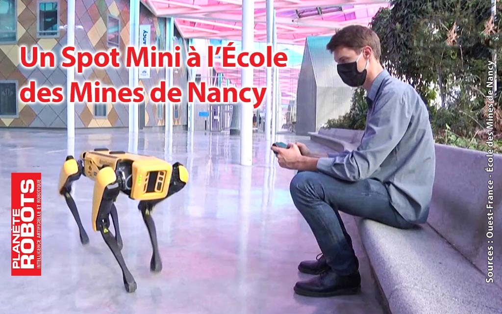 Un robot Spot Mini à l’École des Mines de Nancy