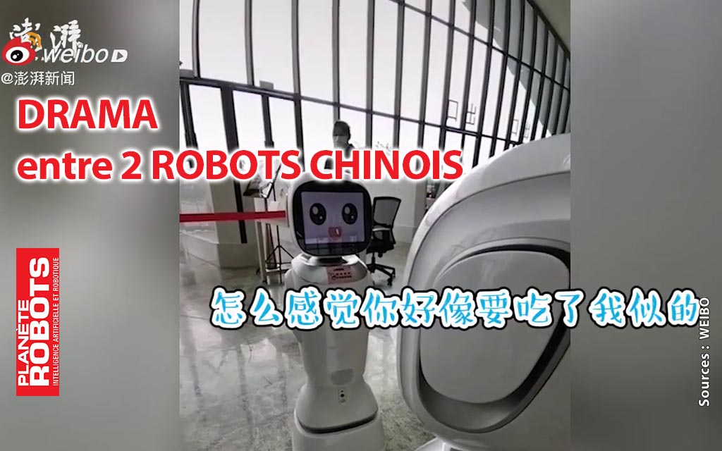 Drama entre deux robots assistants chinois