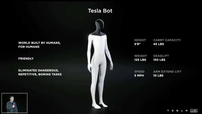 Le Tesla Bot, l’androïde qui fait vos courses à votre place