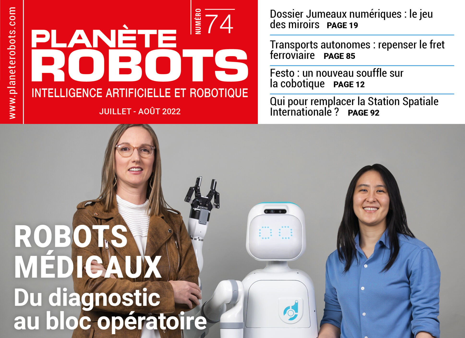 Les robots médicaux à la Une de Planète Robots